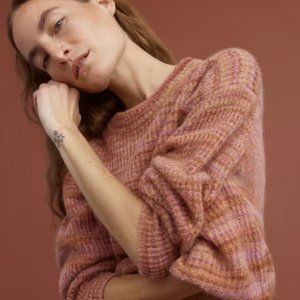 Everlane Women's Striped Sweater in Pink and Brown